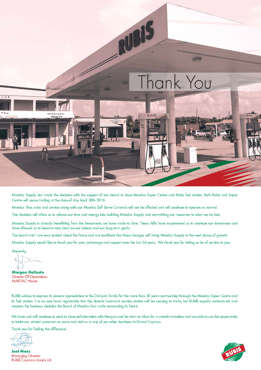 Maedac Rubis Closes
